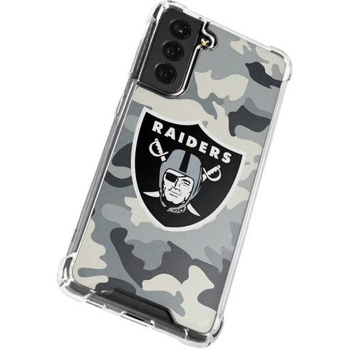 NFL Las Vegas Raiders Camo Galaxy S22 Clear Case