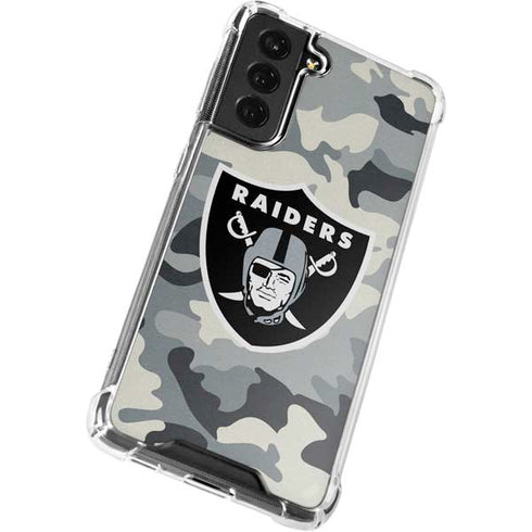 NFL Las Vegas Raiders Camo Galaxy S22 Plus Clear Case