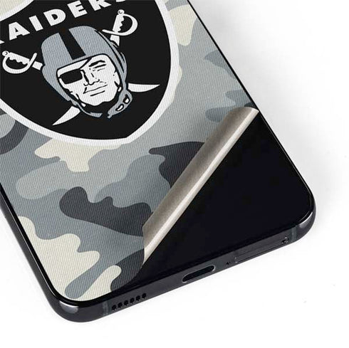 NFL Las Vegas Raiders Camo Galaxy S22 Skin