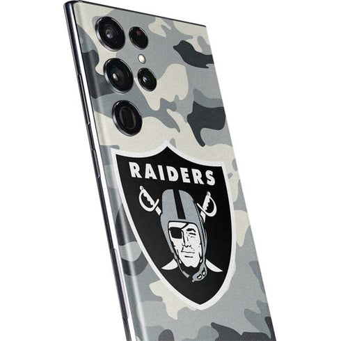 NFL Las Vegas Raiders Camo Galaxy S22 Ultra Skin