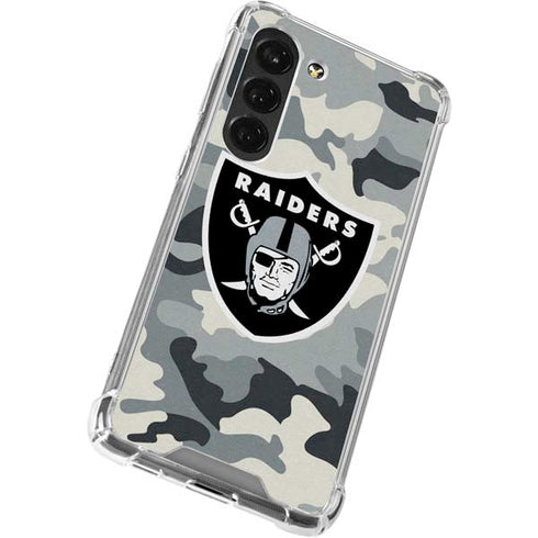 NFL Las Vegas Raiders Camo Galaxy S23 Clear Case