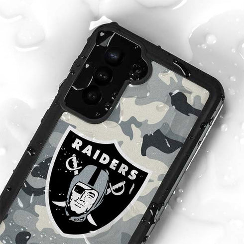 NFL Las Vegas Raiders Camo Galaxy S23 Plus Waterproof Case