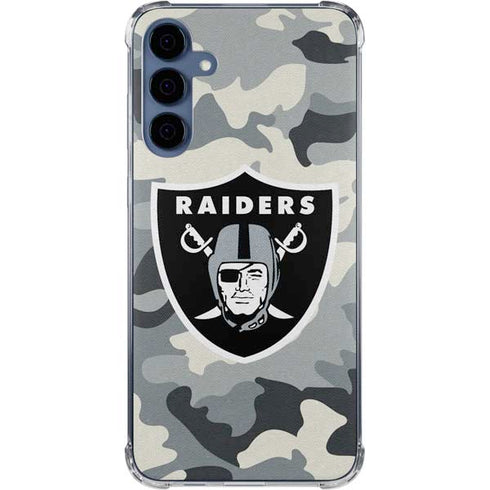 NFL Las Vegas Raiders Camo Galaxy S24 Clear Case