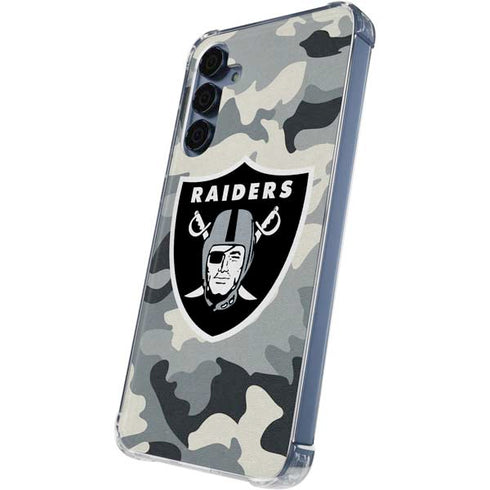 NFL Las Vegas Raiders Camo Galaxy S24 Clear Case