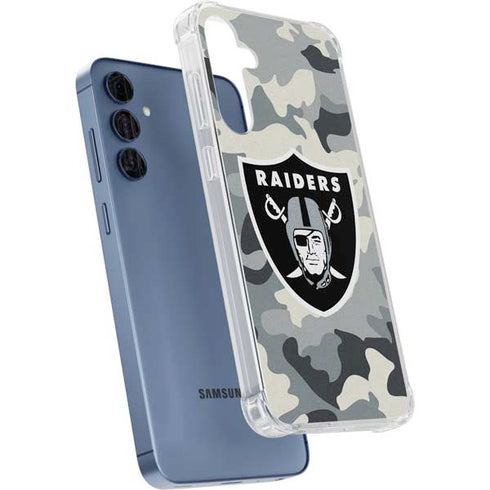 NFL Las Vegas Raiders Camo Galaxy S24 Clear Case