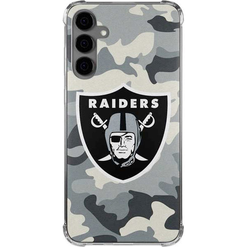 NFL Las Vegas Raiders Camo Galaxy S24 Plus Clear Case