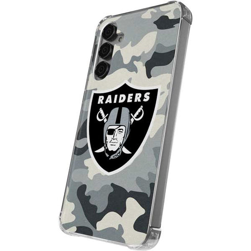 NFL Las Vegas Raiders Camo Galaxy S24 Plus Clear Case