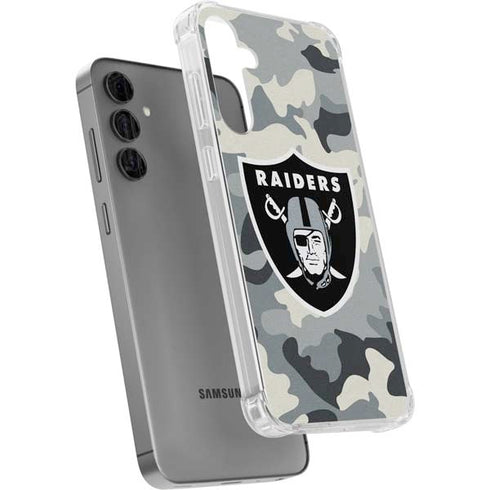 NFL Las Vegas Raiders Camo Galaxy S24 Plus Clear Case