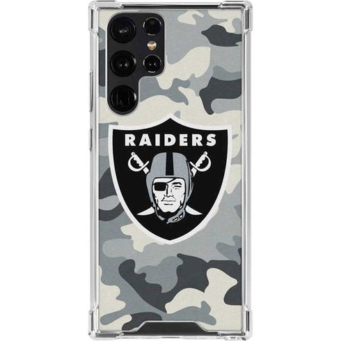 NFL Las Vegas Raiders Camo Galaxy S24 Ultra Clear Case