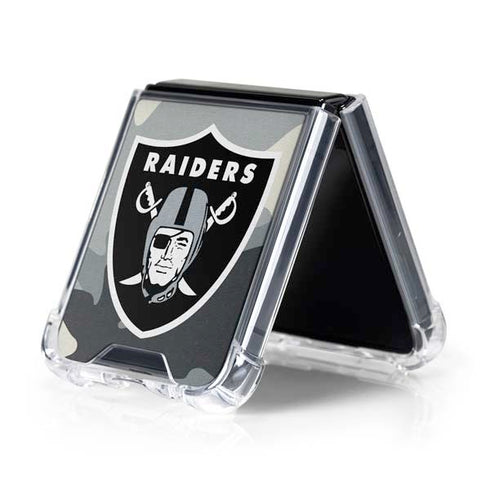 NFL Las Vegas Raiders Camo Galaxy Z Flip5 5G Clear Case
