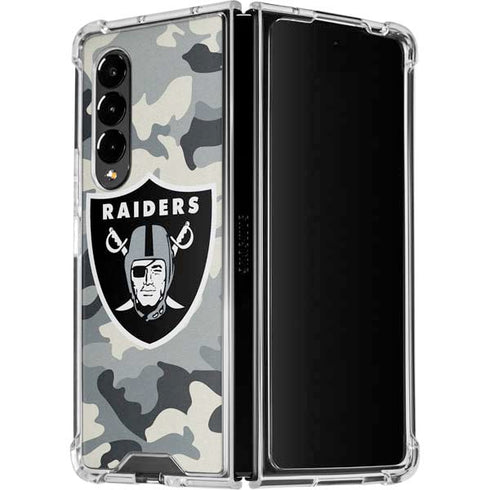 NFL Las Vegas Raiders Camo Galaxy Z Fold4 5G Clear Case