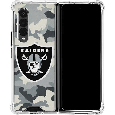 NFL Las Vegas Raiders Camo Galaxy Z Fold4 5G Clear Case