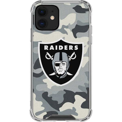 NFL Las Vegas Raiders Camo iPhone 12 Mini Clear Case