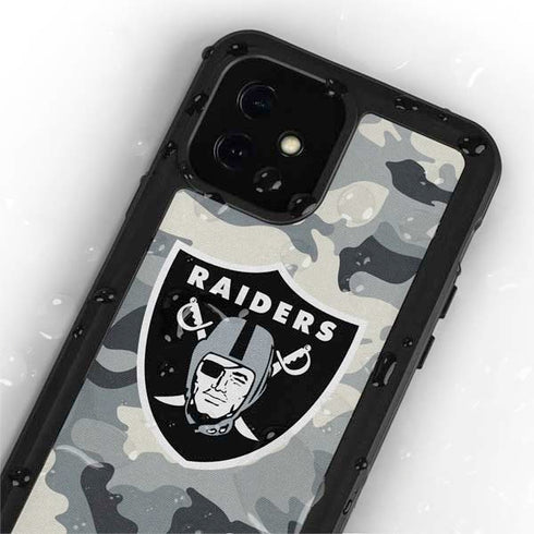 NFL Las Vegas Raiders Camo iPhone 12 Mini Waterproof Case