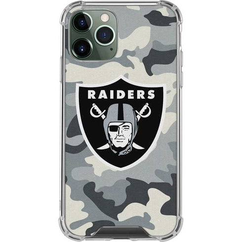 NFL Las Vegas Raiders Camo iPhone 12 Pro Clear Case