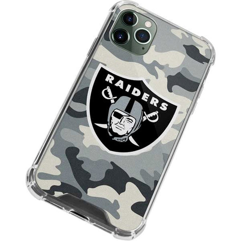 NFL Las Vegas Raiders Camo iPhone 12 Pro Clear Case