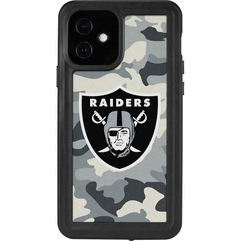 NFL Las Vegas Raiders Camo iPhone 12 Waterproof Case