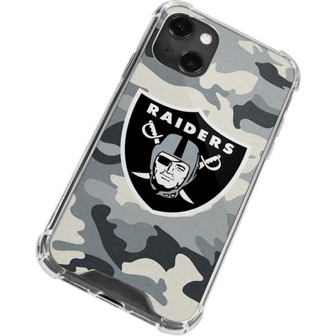 NFL Las Vegas Raiders Camo iPhone 13 Mini Clear Case