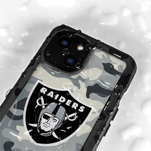 NFL Las Vegas Raiders Camo iPhone 13 Mini Waterproof Case