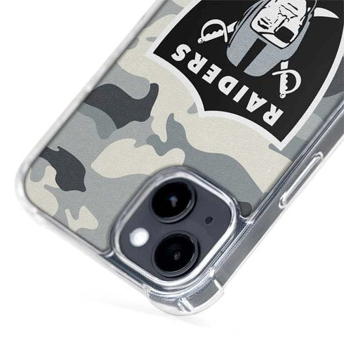 NFL Las Vegas Raiders Camo iPhone 15 Plus MagSafe Case