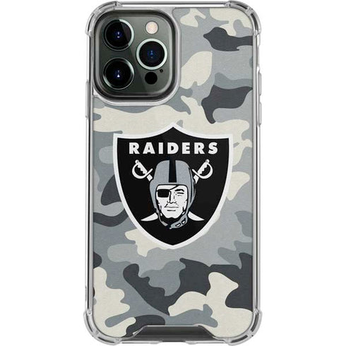 NFL Las Vegas Raiders Camo iPhone 14 Pro Max Clear Case