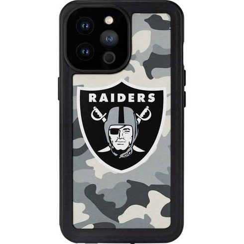 NFL Las Vegas Raiders Camo iPhone 14 Pro Max Waterproof Case
