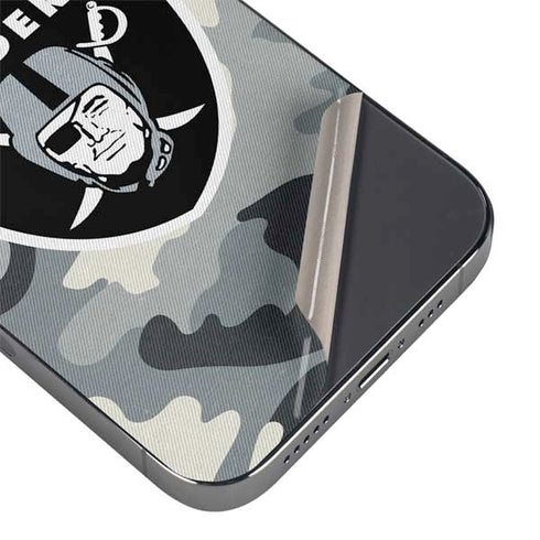 NFL Las Vegas Raiders Camo iPhone 14 Pro Skin
