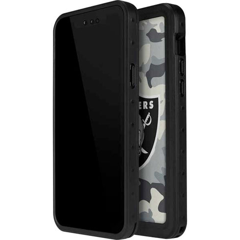 NFL Las Vegas Raiders Camo iPhone 15 Plus Waterproof Case