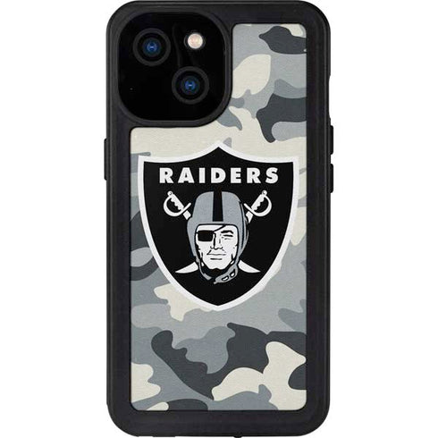 NFL Las Vegas Raiders Camo iPhone 15 Waterproof Case