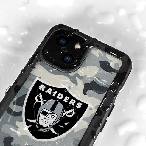 NFL Las Vegas Raiders Camo iPhone 15 Waterproof Case