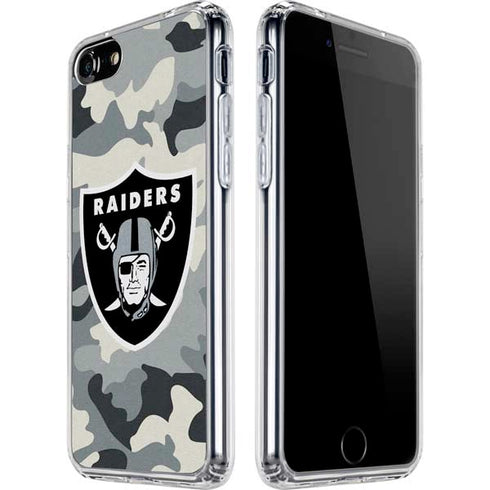 NFL Las Vegas Raiders Camo iPhone SE (2nd & 3rd Gen) Clear Case