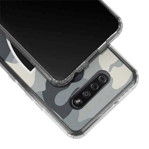 NFL Las Vegas Raiders Camo LG K51/Q51 Clear Case