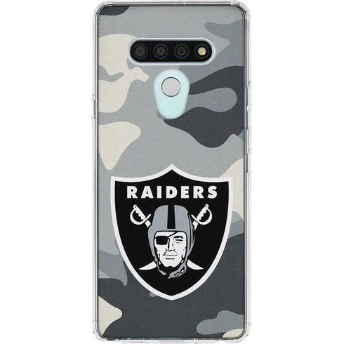 NFL Las Vegas Raiders Camo LG Stylo 6 Clear Case