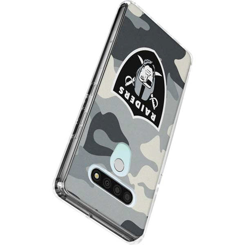 NFL Las Vegas Raiders Camo LG Stylo 6 Clear Case