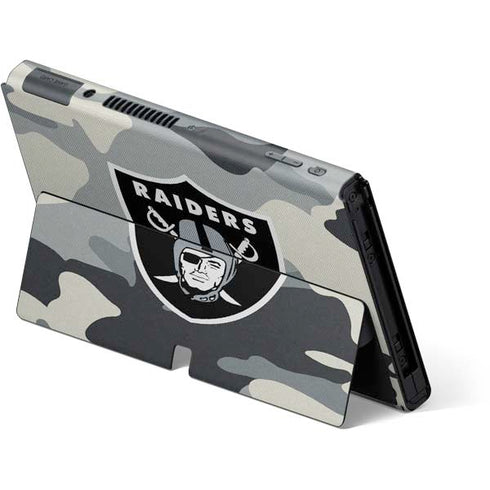 NFL Las Vegas Raiders Camo Nintendo Switch OLED (2021) Skin