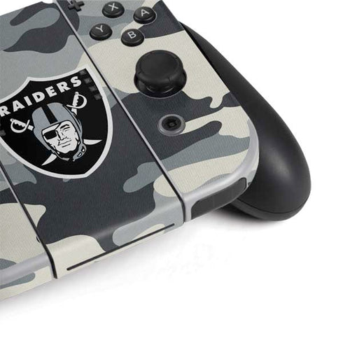 NFL Las Vegas Raiders Camo Nintendo Switch OLED (2021) Skin