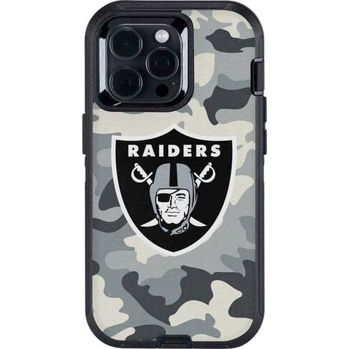 NFL Las Vegas Raiders Camo Otterbox Defender iPhone Skin