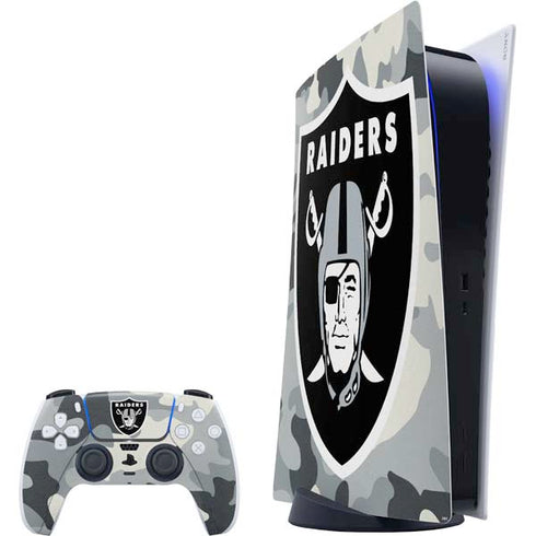 NFL Las Vegas Raiders Camo PS5 Digital Edition Bundle Skin
