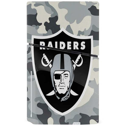 NFL Las Vegas Raiders Camo PS5 Slim Disk Bundle Skin