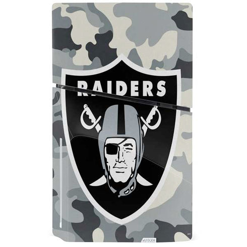 NFL Las Vegas Raiders Camo PS5 Slim Disk Console Skin
