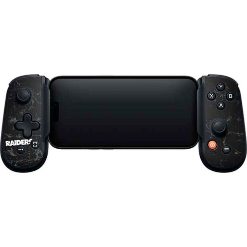 NFL Las Vegas Raiders Distressed Backbone One for iPhone Game Controller Skin