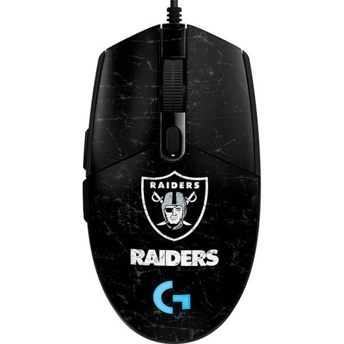 NFL Las Vegas Raiders Distressed G203 Prodigy RGB Wired Gaming Mouse Skin