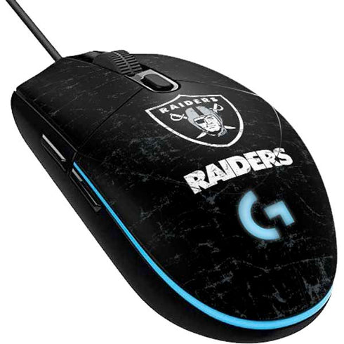 NFL Las Vegas Raiders Distressed G203 Prodigy RGB Wired Gaming Mouse Skin