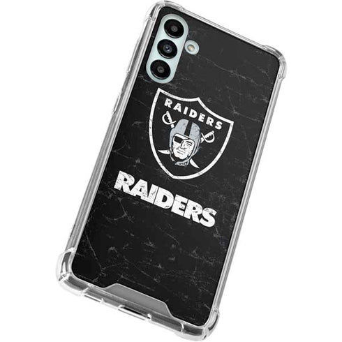 NFL Las Vegas Raiders Distressed Galaxy A13 5G Clear Case