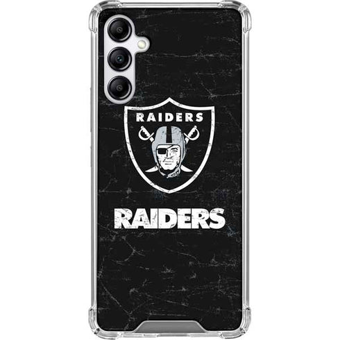 NFL Las Vegas Raiders Distressed Galaxy A15 5G Clear Case