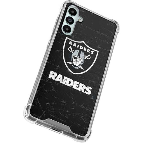 NFL Las Vegas Raiders Distressed Galaxy A15 5G Clear Case