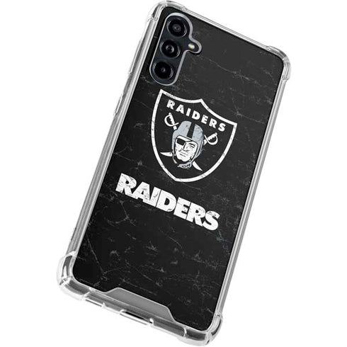 NFL Las Vegas Raiders Distressed Galaxy A54 5G Clear Case