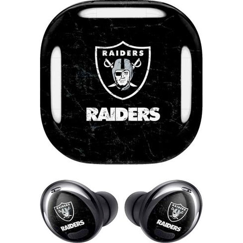 NFL Las Vegas Raiders Distressed Galaxy Buds Pro Skin