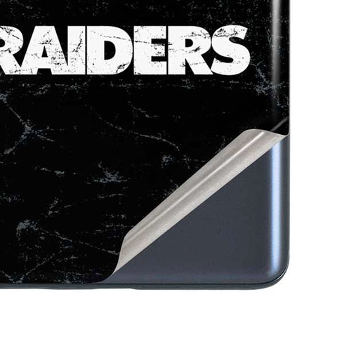 NFL Las Vegas Raiders Distressed Galaxy S20 Fan Edition Skin