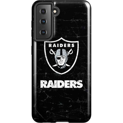 NFL Las Vegas Raiders Distressed Galaxy S21 5G Pro Case